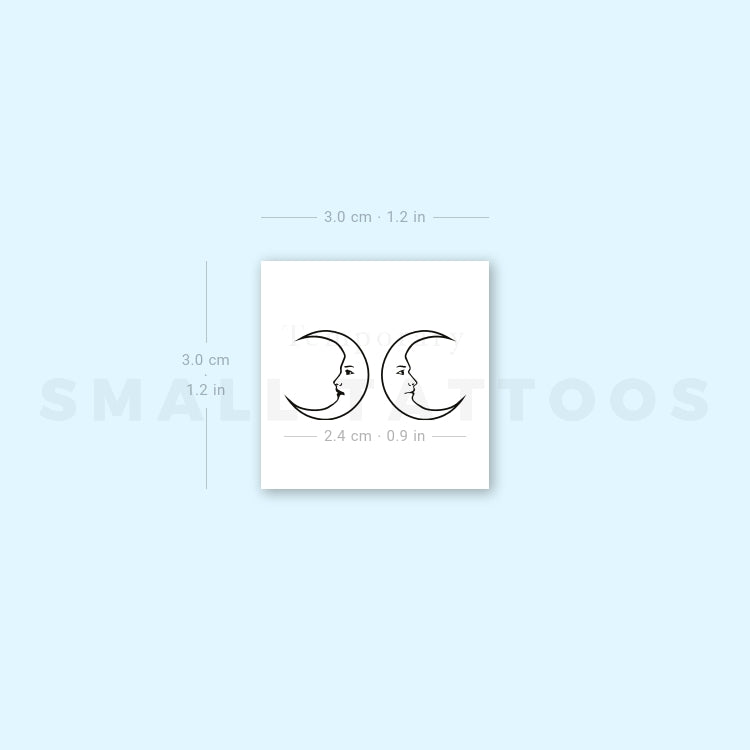 Two Moons Temporary Tattoo (Set of 3)