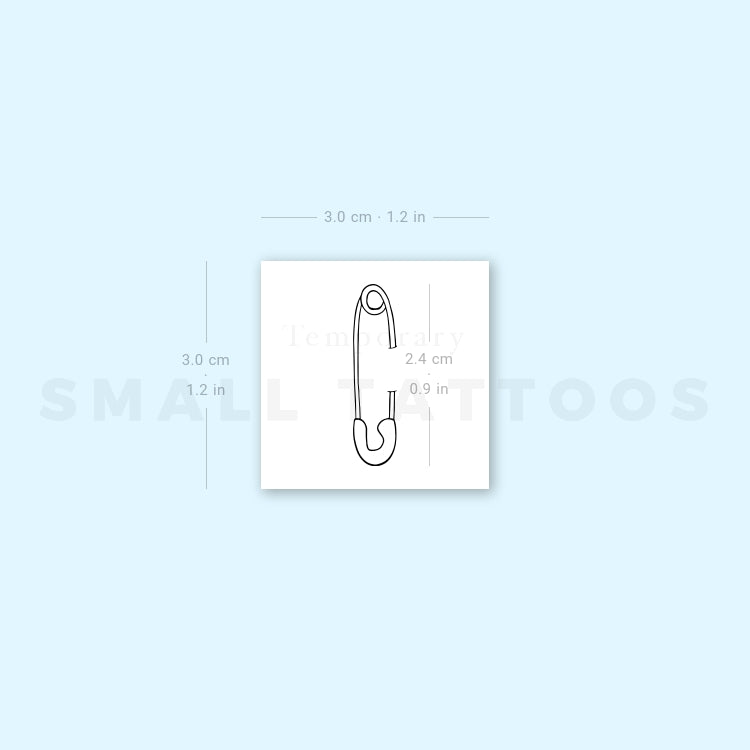 Safety Pin Temporary Tattoo (Set of 3)