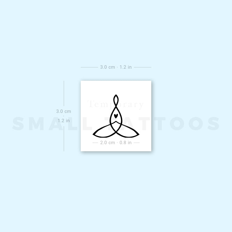 Tatuaje temporal del símbolo de respiración (juego de 3)