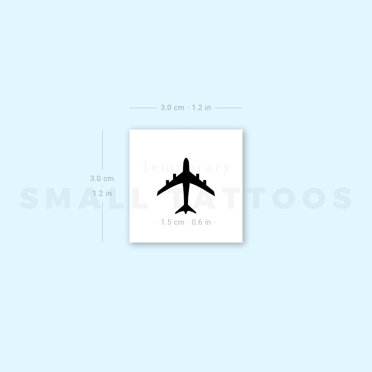 Airplane Temporary Tattoo (Set of 3)