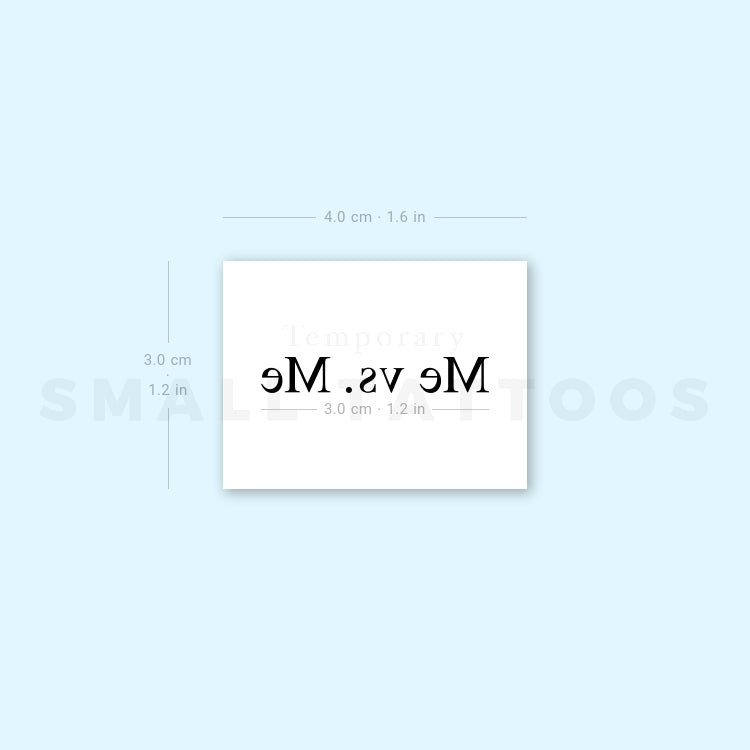 Me vs. Me Temporary Tattoo (Set of 3)