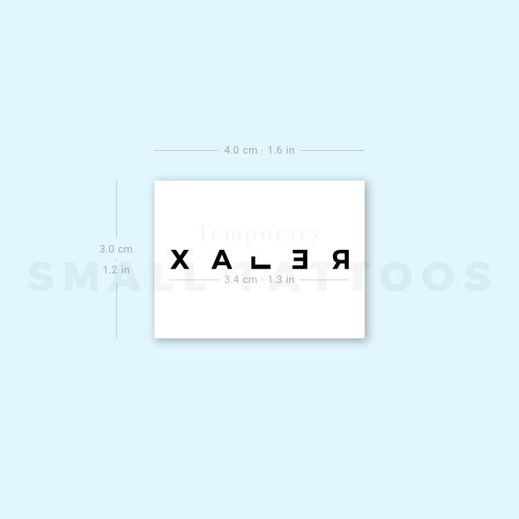 Relax Temporary Tattoo (Set of 3)