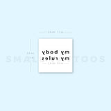 My Body, My Rules Temporary Tattoo (Set of 3)