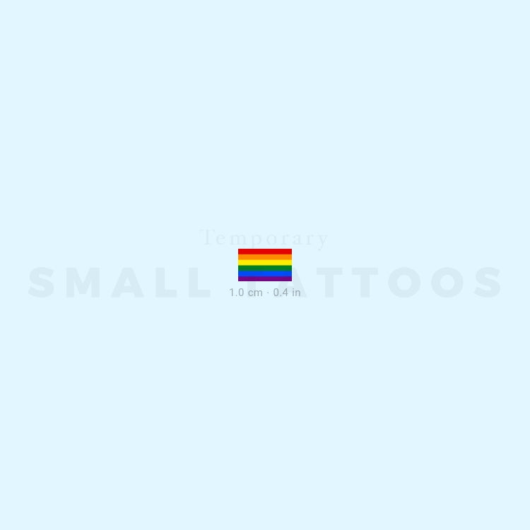 Rainbow Flag Temporary Tattoo (Set of 3)
