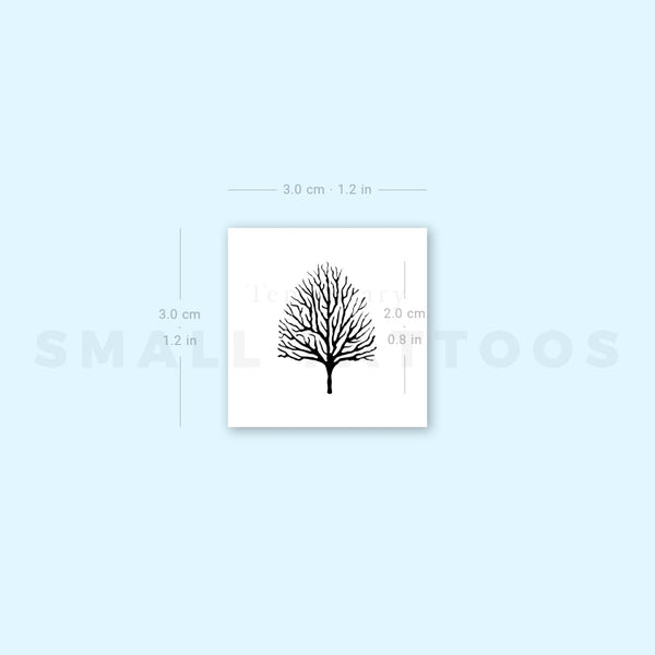 Small Leafless Tree Temporary Tattoo (Set of 3)