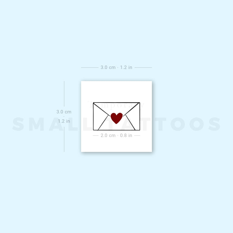 Love Letter Temporary Tattoo (Set of 3)