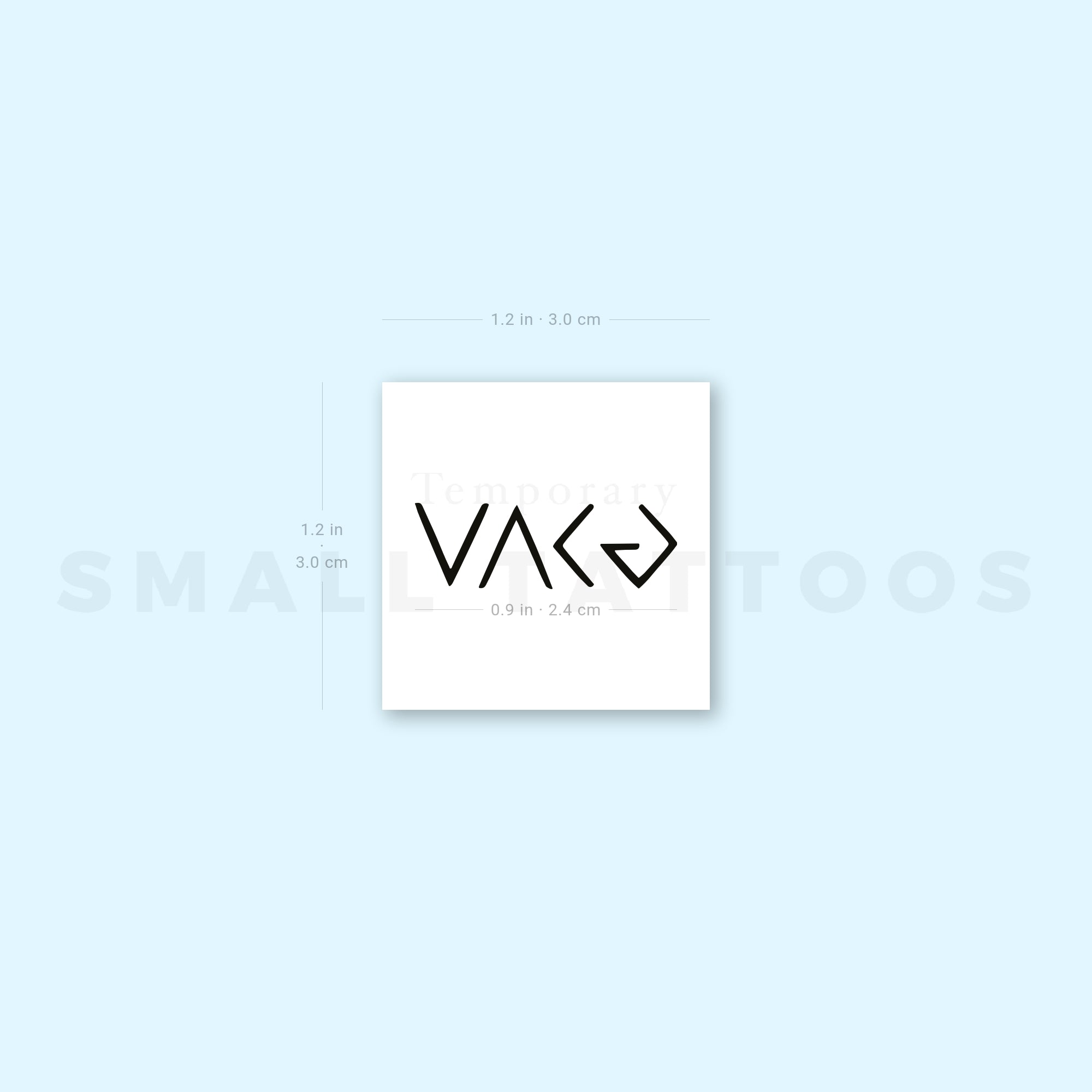 Small God is Greater Than My Highs and Lows Symbol Temporary Tattoo (Set of 3)
