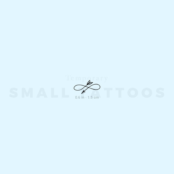 Tiny Infinity Arrow Temporary Tattoo (Set of 3)