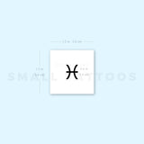 Pisces Zodiac Symbol Temporary Tattoo (Set of 3)