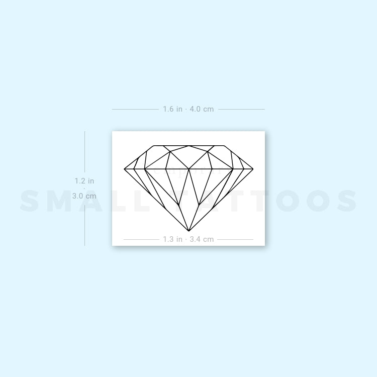 Fine Line Diamond Temporary Tattoo (Set of 3)