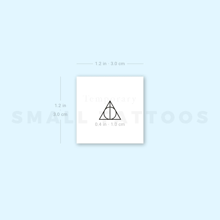 Small Deathly Hallows Temporary Tattoo (Set of 3)