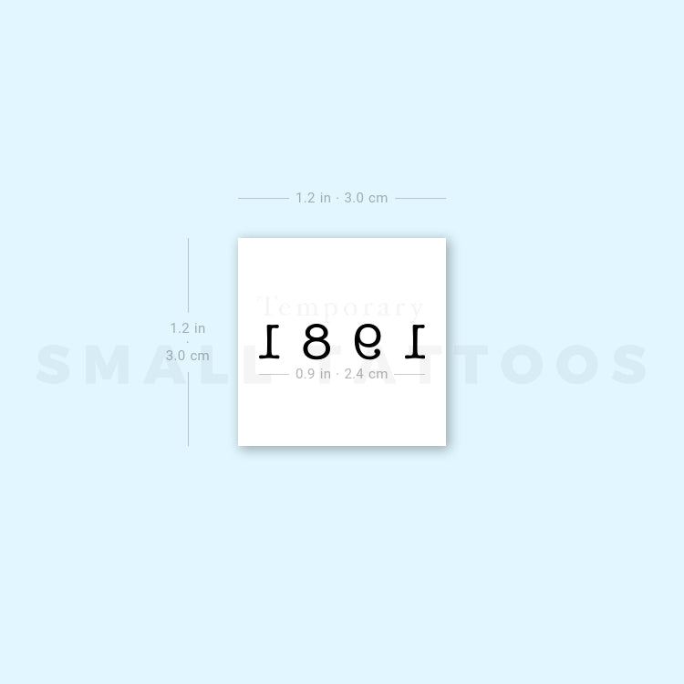 1981 Birth Year Temporary Tattoo (Set of 3)
