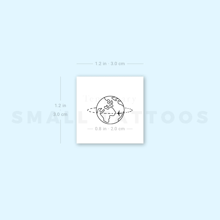 World Travel Temporary Tattoo (Set of 3)