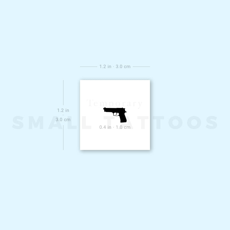 Tiny Gun Temporary Tattoo (Set of 3)