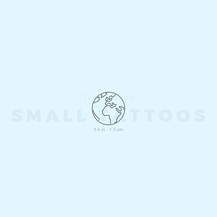 Planet Earth Temporary Tattoo (Set of 3)