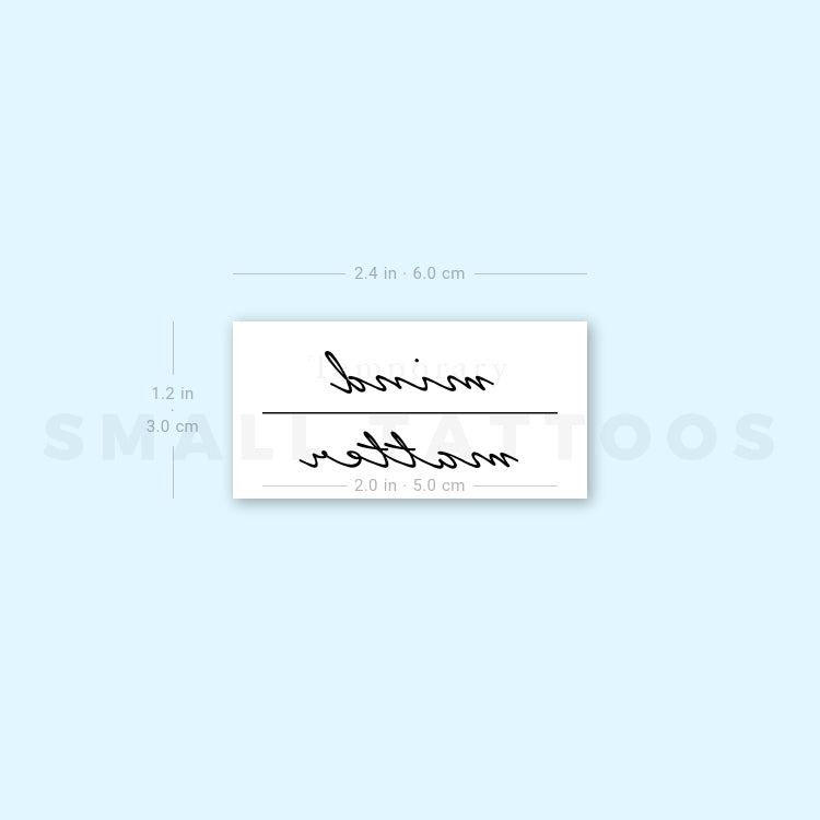 Mind Over Matter Temporary Tattoo (Set of 3)