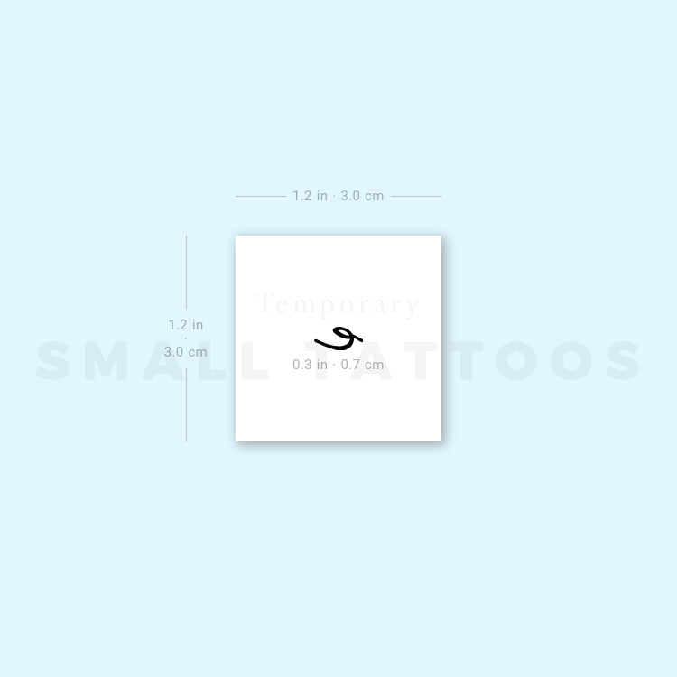 E Handwritten Letter Temporary Tattoo (Set of 3)