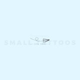 Small Flying Paper Plane Temporary Tattoo (Set of 3)