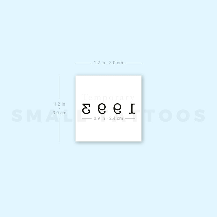 1993 Birth Year Temporary Tattoo (Set of 3)