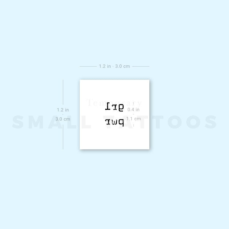 Tatuaje temporal minimalista GRL PWR (juego de 3)