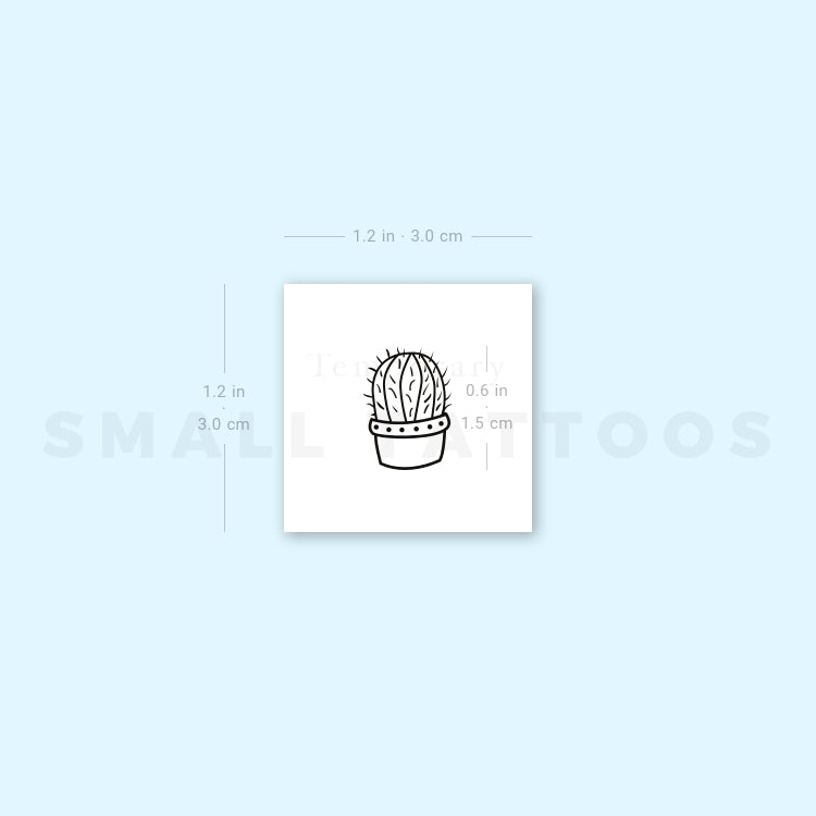 Matching Cactus Temporary Tattoos (Set of 3+3)