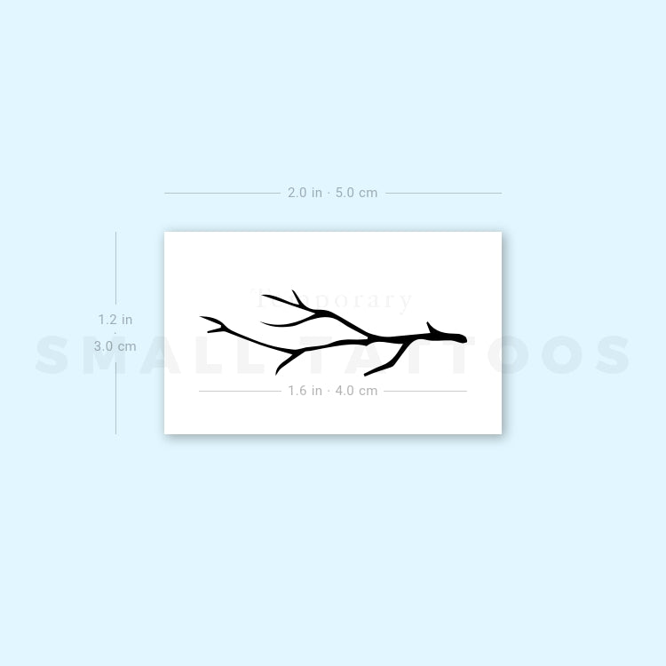 Leafless Branch Temporary Tattoo (Set of 3)