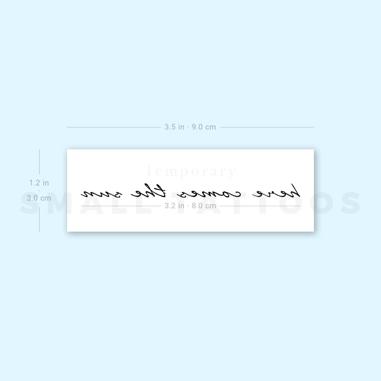 Here Comes The Sun Temporary Tattoo (Set of 3)