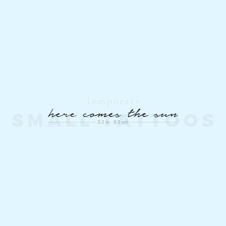 Here Comes The Sun Temporary Tattoo (Set of 3)