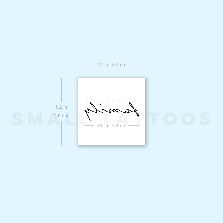 Tatuaje temporal «Familia» (juego de 3)