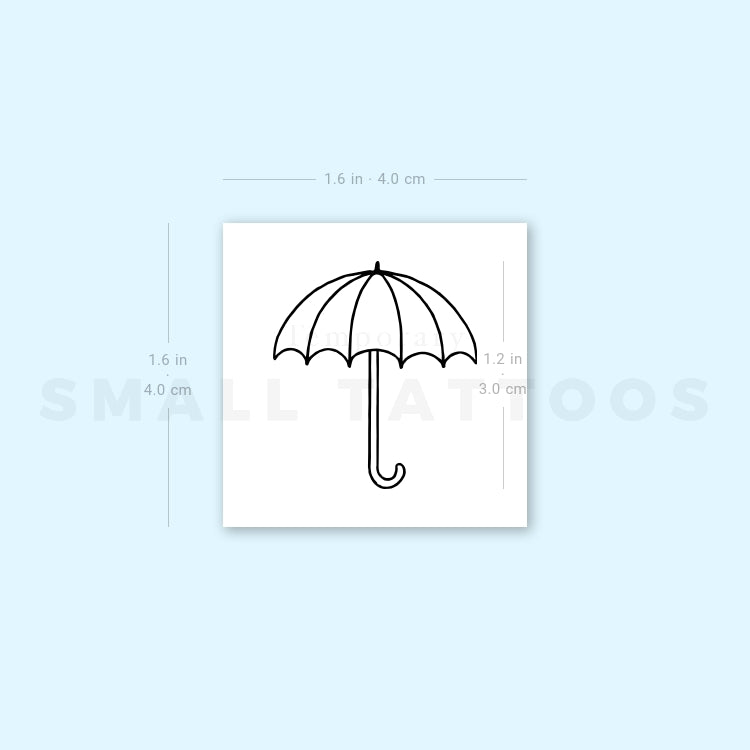 Umbrella Temporary Tattoo (Set of 3)