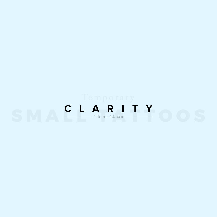 'Clarity' Temporary Tattoo (Set of 3)