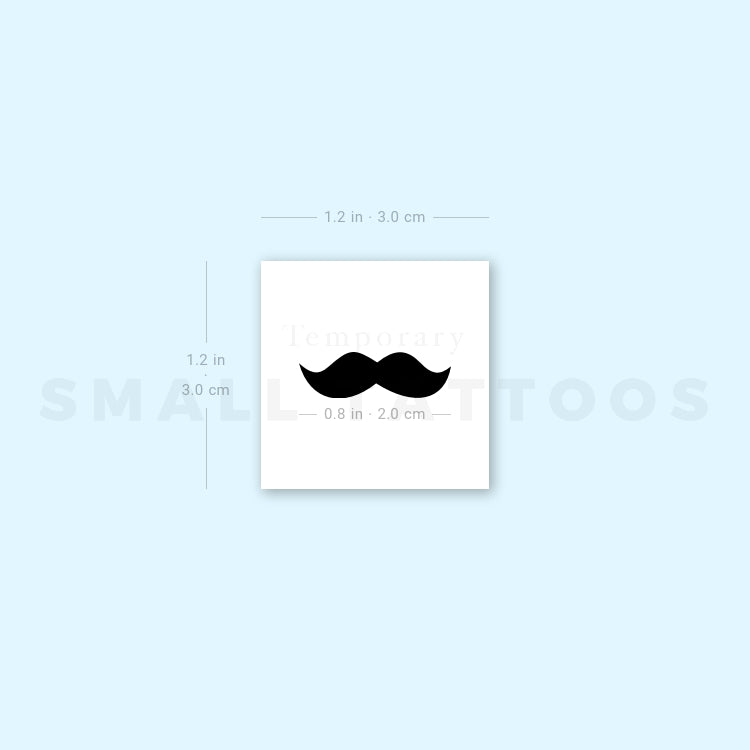 Moustache Temporary Tattoo (Set of 3) Small Tattoos