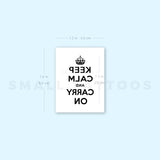 Keep Calm And Carry On Temporary Tattoo (Set of 3)