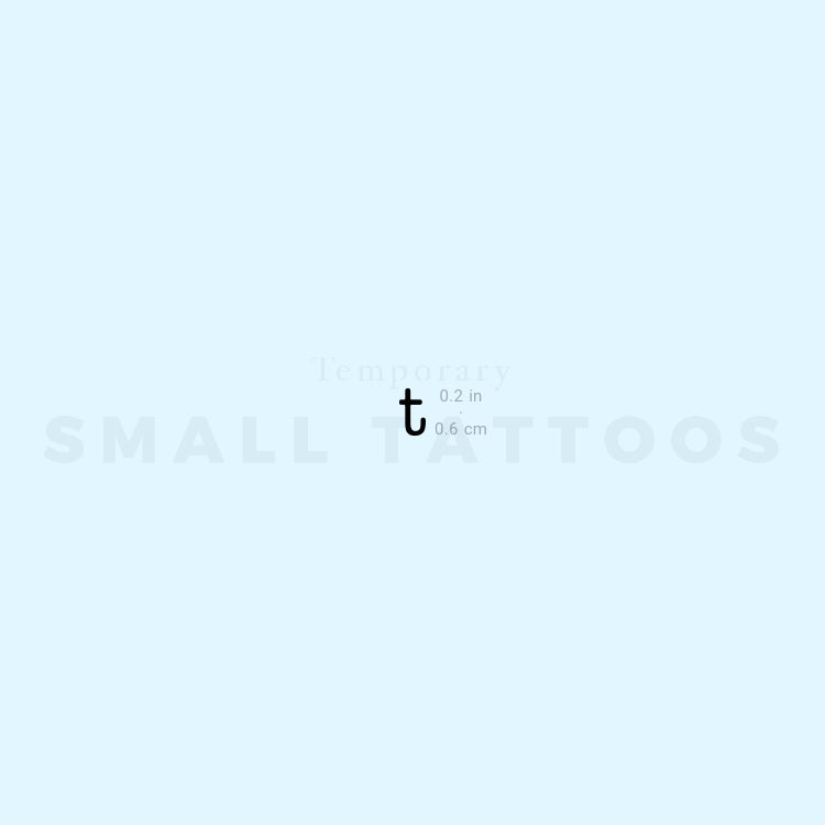 T Lowercase Typewriter Letter Temporary Tattoo (Set of 3)