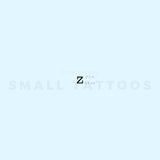 Z Lowercase Typewriter Letter Temporary Tattoo (Set of 3)
