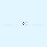 O Lowercase Typewriter Letter Temporary Tattoo (Set of 3)