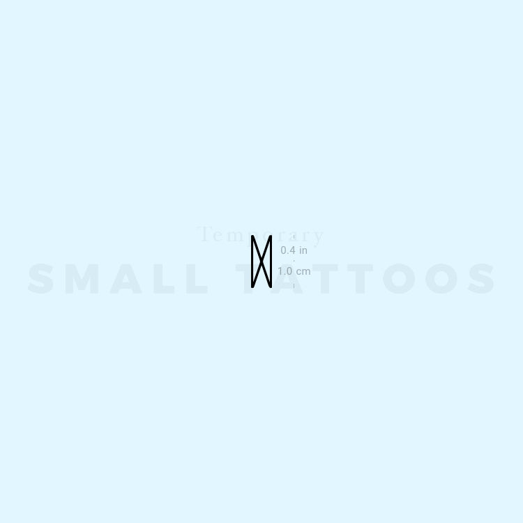 Dagaz Rune Temporary Tattoo (Set of 3) Small Tattoos