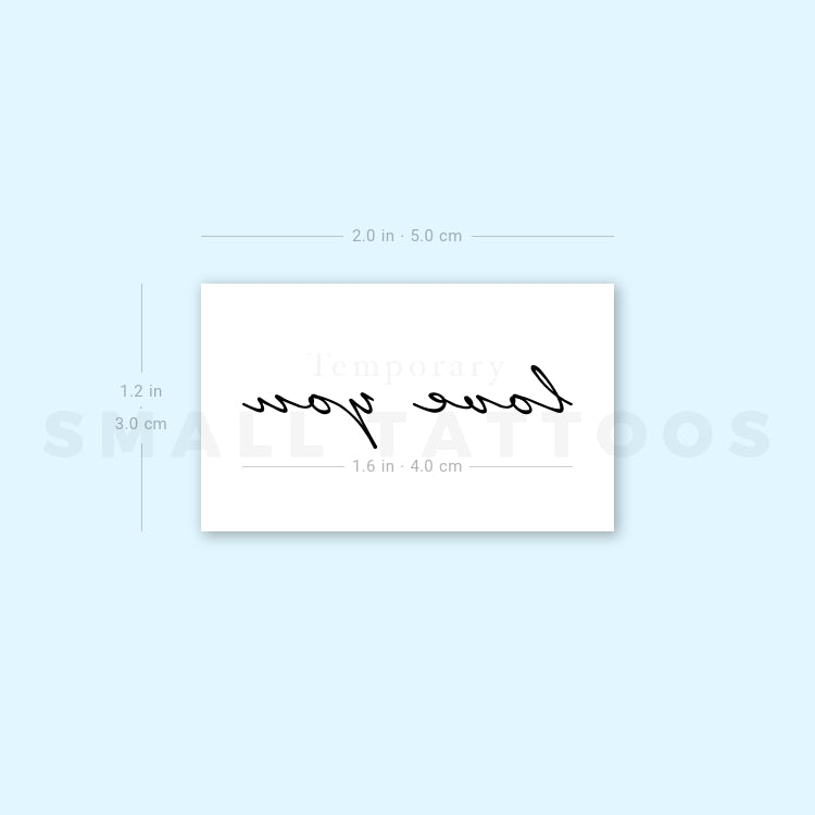 Love You Temporary Tattoo (Set of 3)