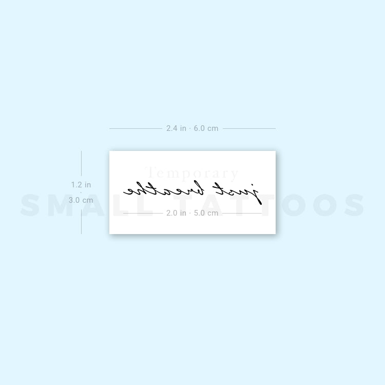 Just Breathe Temporary Tattoo (Set of 3)