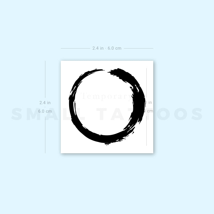 Tatuaje temporal Ensō (juego de 3)