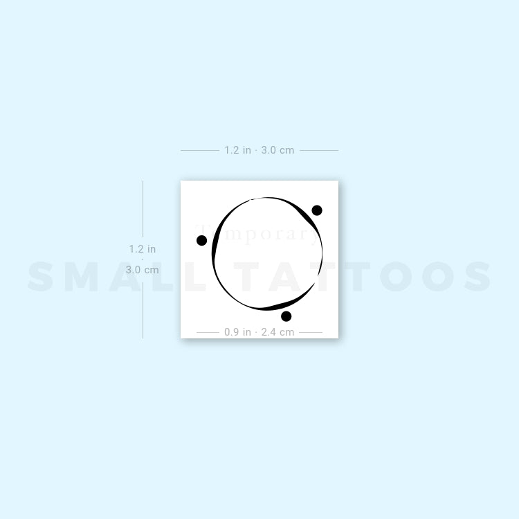 Ubuntu Symbol Temporary Tattoo (Set of 3)