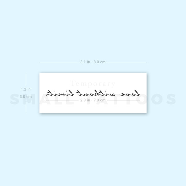 Love Without Limits Temporary Tattoo (Set of 3)
