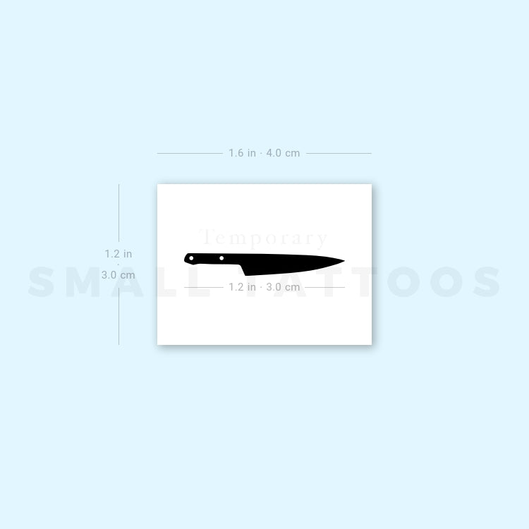 Black Knife Temporary Tattoo (Set of 3)