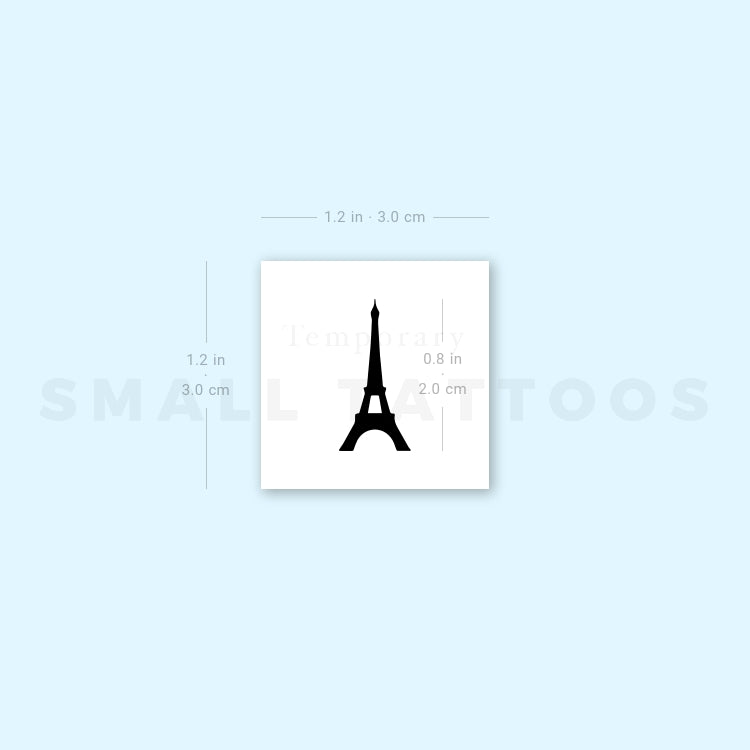 Eiffel Tower Temporary Tattoo (Set of 3)