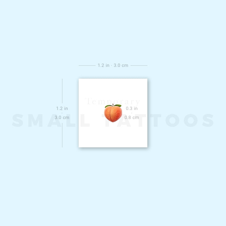 Little Peach Emoji Temporary Tattoo (Set of 3)