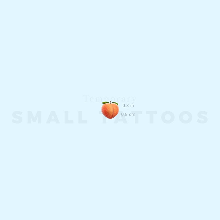 Peach Emoji Temporary Tattoo (Set of 3)
