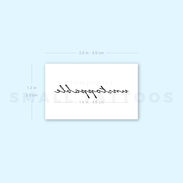 'Unstoppable' Temporary Tattoo (Set of 3)