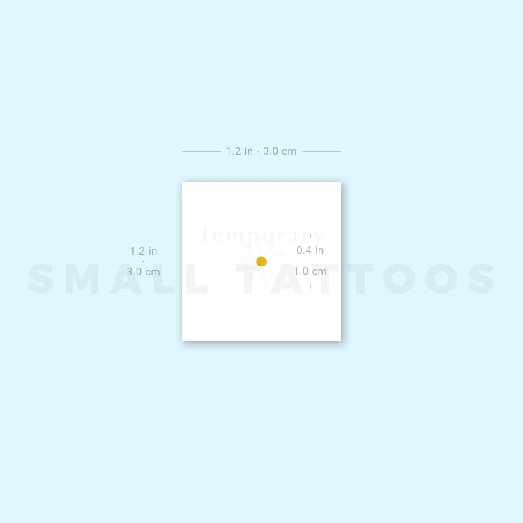Tiny White Daisy Temporary Tattoo (Set of 3)
