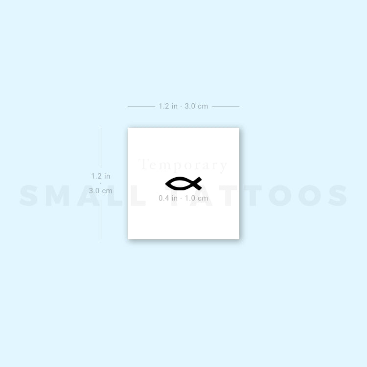 Ichthus Fish Temporary Tattoo (Set of 3)