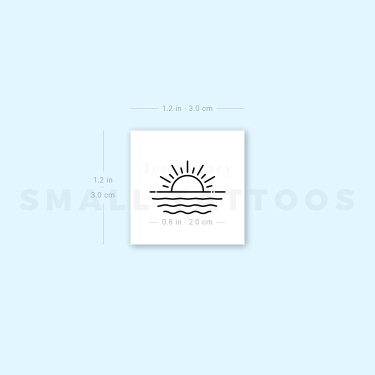Sea Sun Temporary Tattoo (Set of 3)